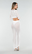 Witte Gehaakte Cover Up Set