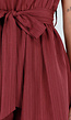 Bordeaux Playsuit met One Shoulder en Strik Tailleband
