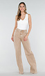 Beige Straight Leg Tall Denim Jeans met Wassing