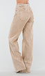 Beige Straight Leg Tall Denim Jeans met Wassing