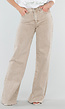 Beige Wide Leg Tall Jeans met High Waist