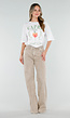 Beige Wide Leg Tall Jeans met High Waist