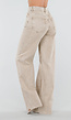 Beige Wide Leg Tall Jeans met High Waist