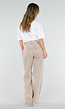 Beige Wide Leg Tall Jeans met High Waist