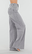 Grijze Wide Leg Tall Jeans met Gewassen Denim Wassing