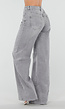 Grijze Wide Leg Tall Jeans met Gewassen Denim Wassing