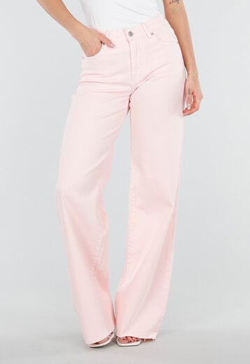Lichtroze Wide Leg Tall Stretch Jeans