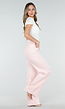 Lichtroze Wide Leg Tall Stretch Jeans van Denim