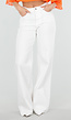 Witte Wide Leg Tall Jeans met Hoge Taille