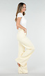 Lichtgele Wide Leg Tall Stretch Jeans van Denim
