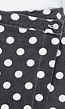 Donkergrijze Spijkerrok met Witte Stippen en Overslag Sluiting