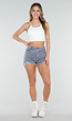 Witte Basic Stretch Crop Top met Pads