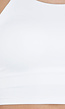 Witte Basic Stretch Crop Top met Pads
