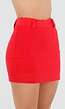 Rode Mesh Skort met Stretch en Riemlussen