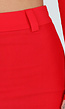 Rode Mesh Skort met Stretch en Riemlussen