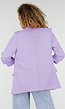 Lila Getailleerde Blazer met Geplooide Mouwen