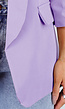 Lila Getailleerde Blazer met Geplooide Mouwen