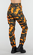 Oranje Camouflage Cargo Broek met Steekzakken