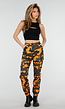 Oranje Camouflage Cargo Broek met Steekzakken