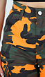 Oranje Camouflage Cargo Broek met Steekzakken
