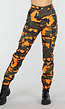 Oranje Camouflage Cargo Broek met Steekzakken