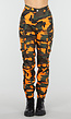 Oranje Camouflage Cargo Broek met Steekzakken