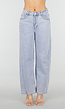 Lichtblauwe Denim Barrel Jeans met Studs en Stretch