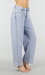 Lichtblauwe Denim Barrel Jeans met Studs en Stretch