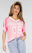 Roze Mesh Jersey T-Shirt