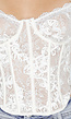 Witte Kant Corset Top met Bandjes en Vetersluiting