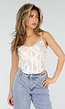 Witte Kant Corset Top met Bandjes