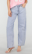 Blauwe Denim Barrel Jeans met Studs