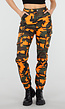 Oranje Camouflage Cargo Broek