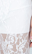Petite Witte Kant Flared Broek met Stretch en Binnenbroekje