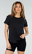 Zwart Sport T-shirt met Mesh en Gekruiste Rug