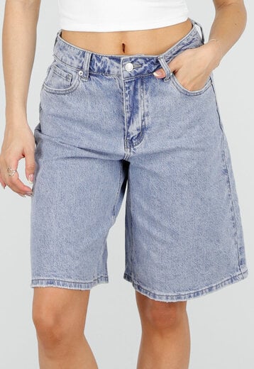 Lichtblauwe Denim Bermuda Shorts
