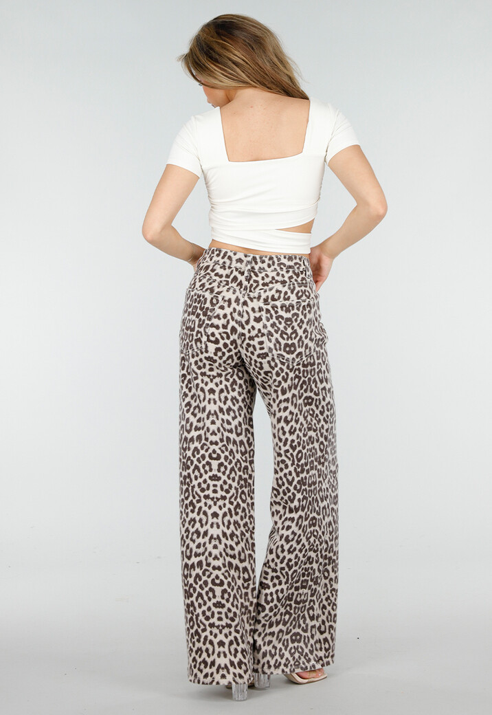 Beige Crop Top met Vierkante Hals en Pads