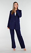 Donkerblauwe Oversized Basic Stretch Blazer