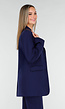 Donkerblauwe Oversized Basic Stretch Blazer