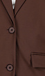 Bruine Oversized Stretch Blazer met Schoudervullingen