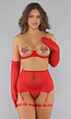 Rode Lingerie Set met Hartjes