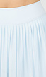 Lichtblauwe Plissé Skort met Hoge Taille en Mesh