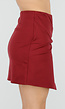 Bordeaux Rode Mini Rok met Overslag en Stretch