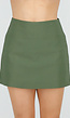 Groene Korte Skort met Stretch en Binnenbroekje