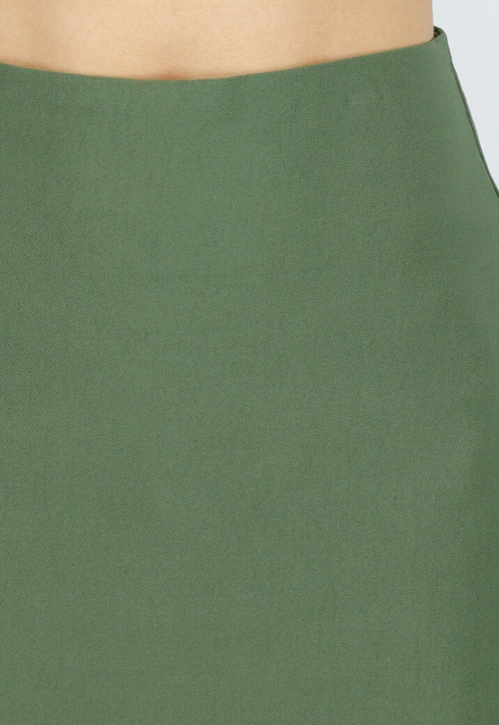 Groene Korte Skort met Stretch en Binnenbroekje