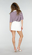Witte Mini Skort met Stretch en Aansluitende Pasvorm