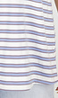 Wit Blauwe Gestreepte Polo Top met Kraag en Korte Mouwen