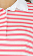 Roze Gestreepte Polo T-shirt met Kraag en Korte Mouwen
