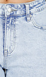 Lichtblauwe Denim Shorts met Stretch, Hoge Taille en Korte Lengte