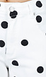 Witte Barrel Jeans met Zwarte Stippen en Hoge Taille